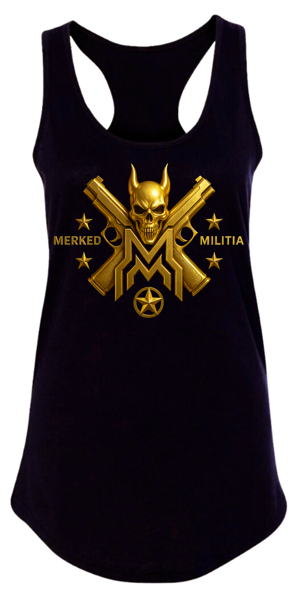 WOMEN'S GOLDEN GUNS RACERBACK TANK
