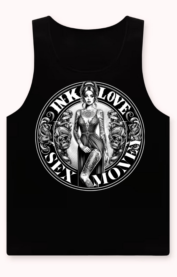 MEN'S INK LOVE SEX MONEY TANK TOP