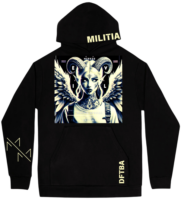 UNISEX MILITIA SPECIAL EDITION: EVIL ANGEL HOODIE (GOLD)