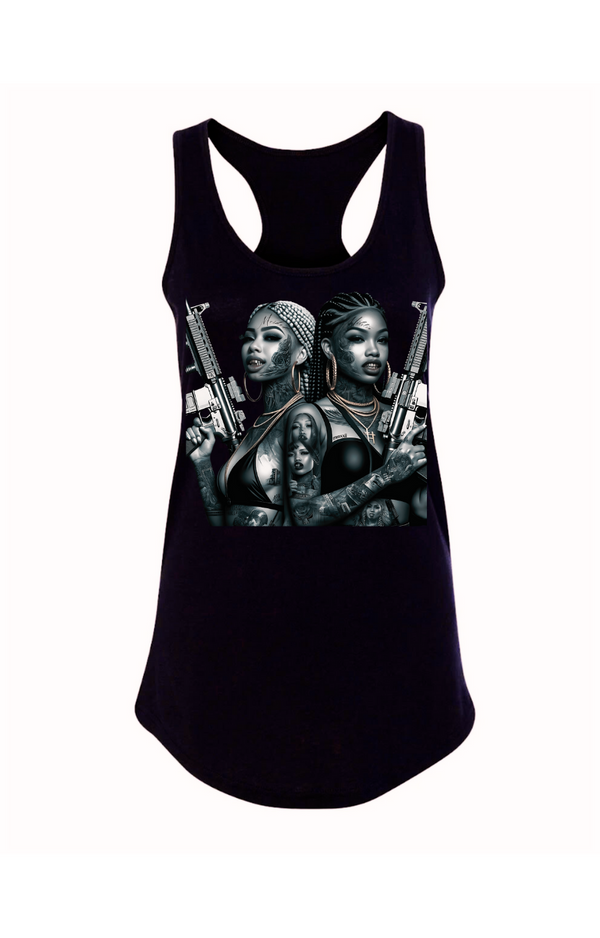 WOMEN'S REBEL ROSES RACERBACK TANK