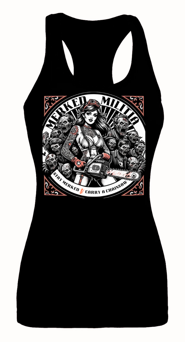 WOMEN'S CARRY A CHAINSAW RACERBACK TANK