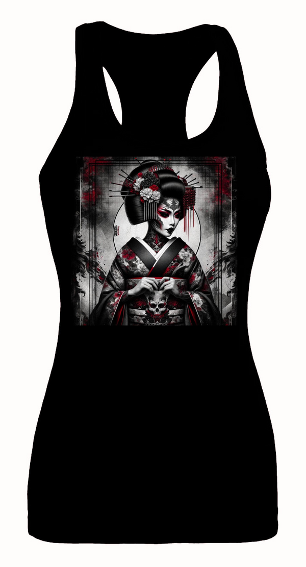 WOMEN'S DARK GEISHA RACERBACK TANK