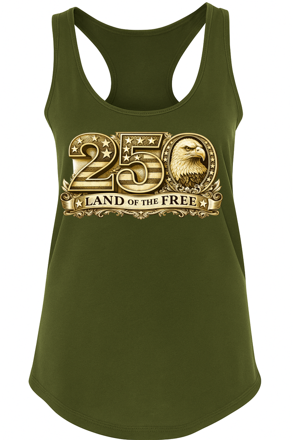 Women's Land of The Free Racerback Tank