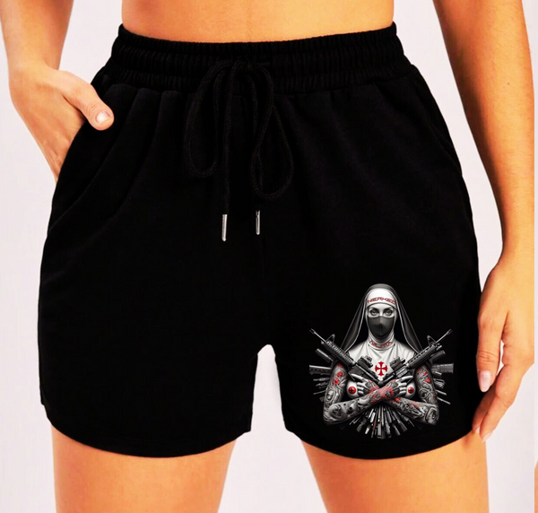 WOMEN'S YA GUNS AIN'T NUN SHORTS